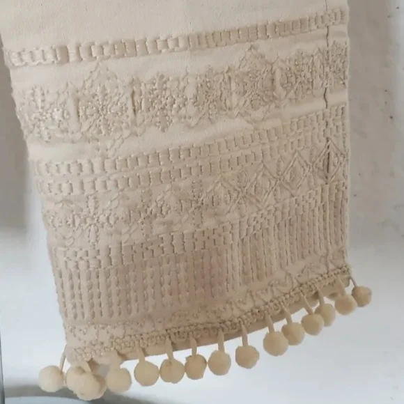 SOLD ‼️ Tory Burch Women's Lana Embroidered Cuff Jeans Pompom NWT $248.00 27 SM - Picture 7 of 9